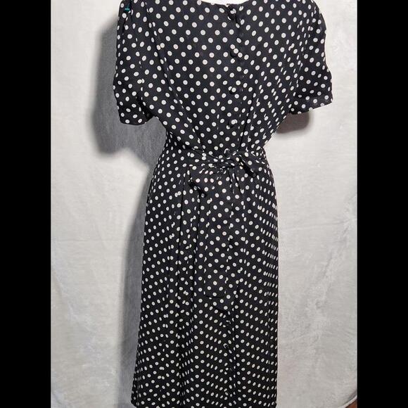 (29) Talbots Maxi Polk-a-dot dress, Sz 12 - Picture 3 of 3